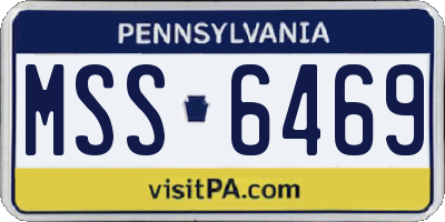 PA license plate MSS6469