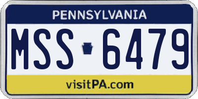 PA license plate MSS6479