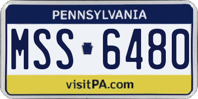 PA license plate MSS6480