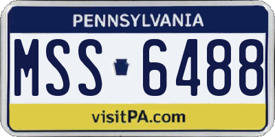 PA license plate MSS6488