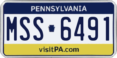 PA license plate MSS6491