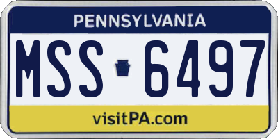 PA license plate MSS6497