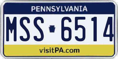 PA license plate MSS6514