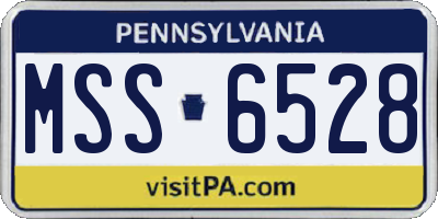 PA license plate MSS6528