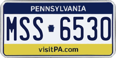 PA license plate MSS6530
