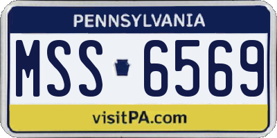 PA license plate MSS6569
