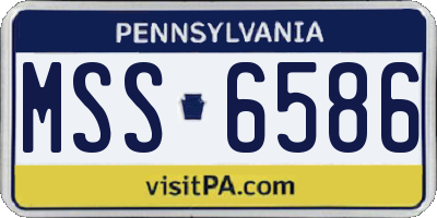 PA license plate MSS6586