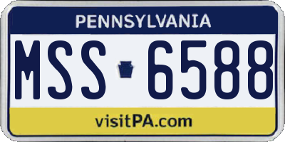 PA license plate MSS6588