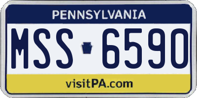 PA license plate MSS6590