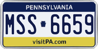 PA license plate MSS6659