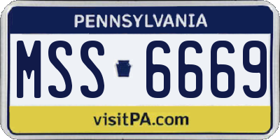PA license plate MSS6669
