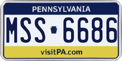PA license plate MSS6686