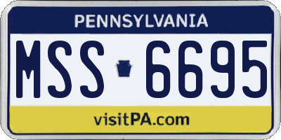 PA license plate MSS6695
