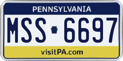 PA license plate MSS6697