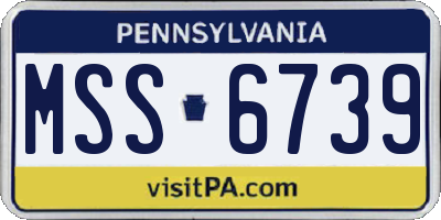 PA license plate MSS6739