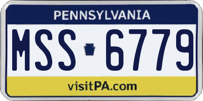 PA license plate MSS6779