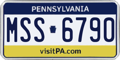 PA license plate MSS6790