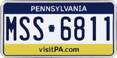 PA license plate MSS6811