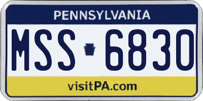 PA license plate MSS6830