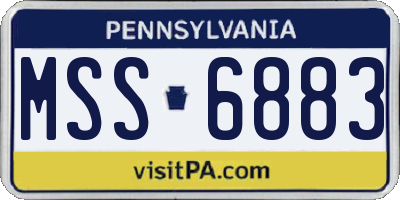 PA license plate MSS6883
