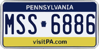 PA license plate MSS6886