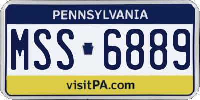 PA license plate MSS6889