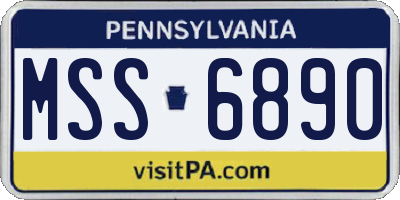 PA license plate MSS6890