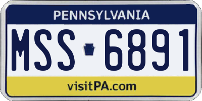 PA license plate MSS6891