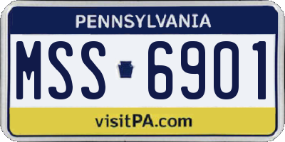 PA license plate MSS6901
