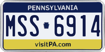 PA license plate MSS6914