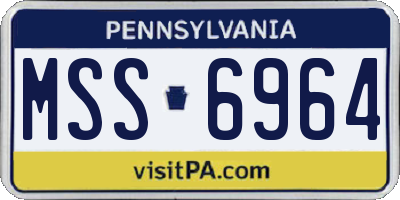 PA license plate MSS6964