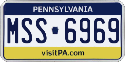 PA license plate MSS6969