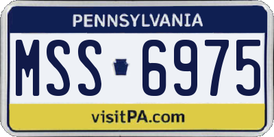 PA license plate MSS6975
