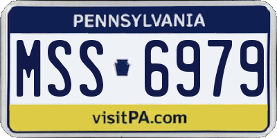 PA license plate MSS6979