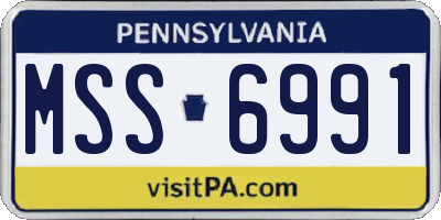 PA license plate MSS6991