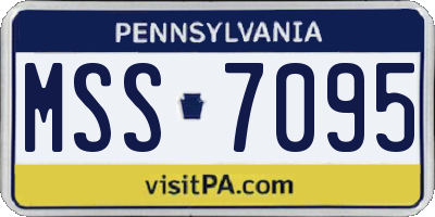 PA license plate MSS7095