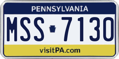 PA license plate MSS7130