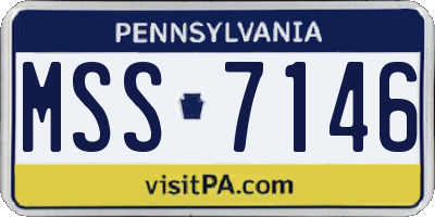 PA license plate MSS7146