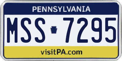 PA license plate MSS7295