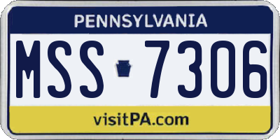 PA license plate MSS7306