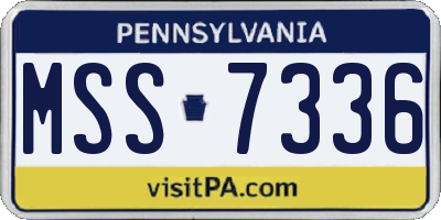 PA license plate MSS7336