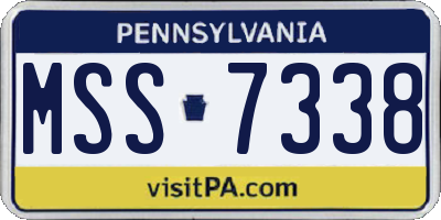PA license plate MSS7338
