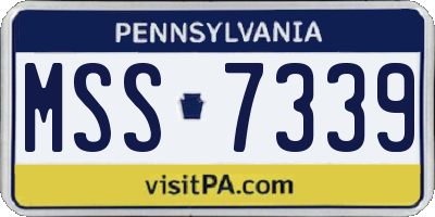 PA license plate MSS7339