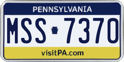 PA license plate MSS7370