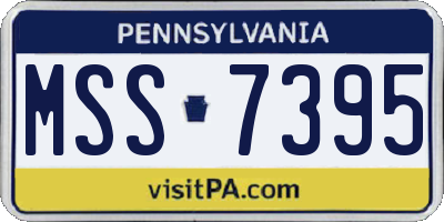 PA license plate MSS7395