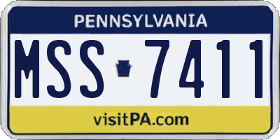 PA license plate MSS7411