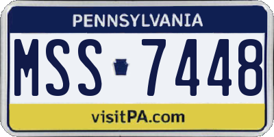 PA license plate MSS7448