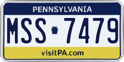 PA license plate MSS7479