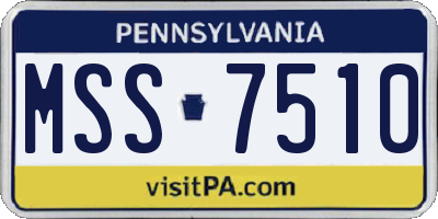 PA license plate MSS7510