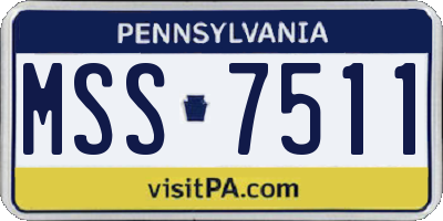 PA license plate MSS7511